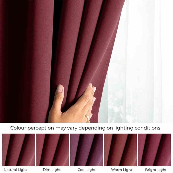 CURT/AH/BLACKOUT/EYELETS/WINE/140X175/1PC zdjęcie 4