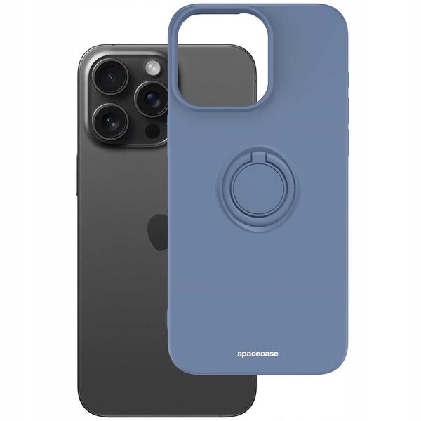 Spacecase Silicone Ring Iphone 15 Pro Max Blue zdjęcie 2