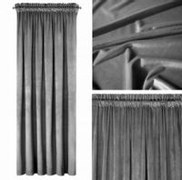 ZASŁONA WELUROWA VELVET NA TAŚMIE 140X270 SZARA