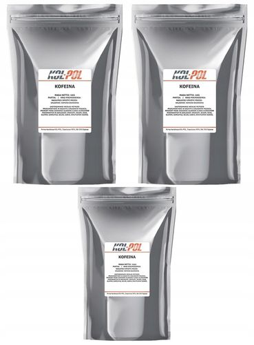 Kofeina Bezwodna 2,5kg Czysta energia w proszku biała wysoka jakość Kol-Pol na Arena.pl