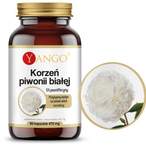 Yango PIWONIA BIAŁA KORZEŃ wsparcie BÓLE MENSTRUACYJNE ROZKURCZOWO 90kaps na Arena.pl