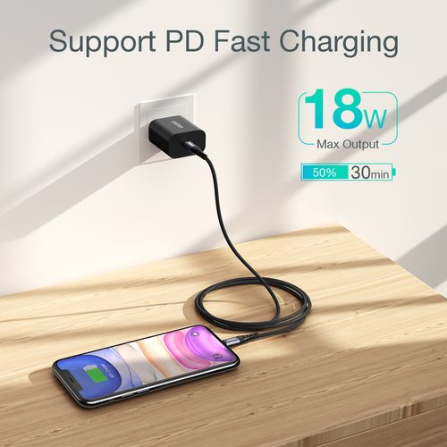 kabel przewód do iphone mfi usb-c - lightning 480mb/s 3a 2m czarny na Arena.pl