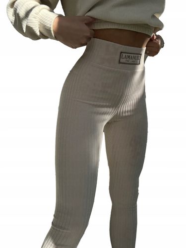 LA MANUEL - Legginsy SOFT TOUCH Beż - M na Arena.pl