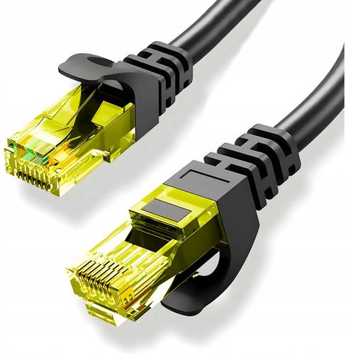 KABEL SIECIOWY LAN CAT 6 UTP PRZEWÓD INTERNETOWY ETHERNET RJ45 CZARNY 30m na Arena.pl