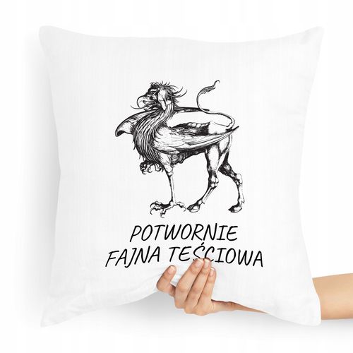 Poduszka Dla Teściowej Potwornie Fajna Teściowa Z Nadrukiem Ze Zdjęciem na Arena.pl