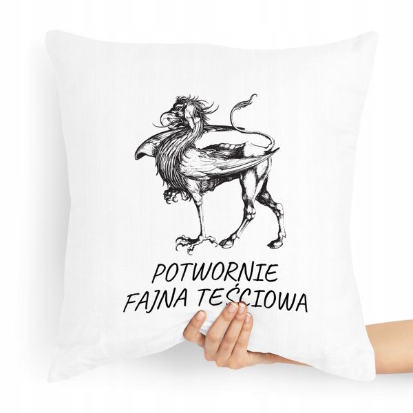 Poduszka Dla Teściowej Potwornie Fajna Teściowa Z Nadrukiem Ze Zdjęciem zdjęcie 1