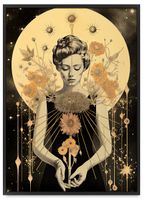 Plakat astralny magiczny obraz 61x91 cm w czarnej ramie