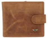 poziomy portfel męski ze skóry naturalnej, system rfid protect - peterson