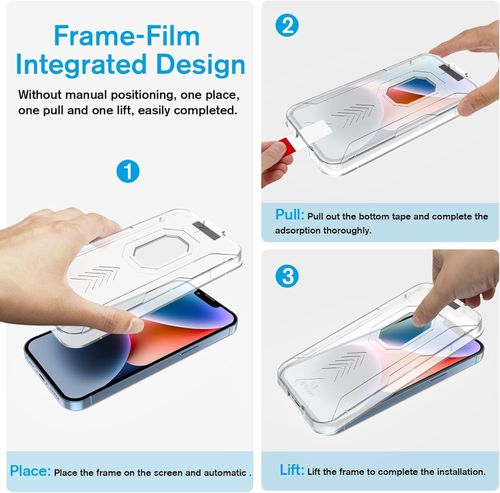 Szkło MOBDIK iPhone 14 Pro Max 13 Pro Max Plus 2x + ramka EZ Kit na Arena.pl