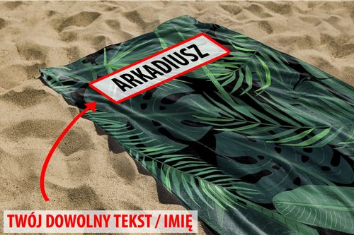 RĘCZNIK Dżungla z twoim dowolnym tekstem 100x75cm 018D na Arena.pl