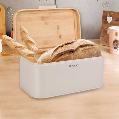 chlebak stalowy z babusową pokrywą kinghoff kh-1928 na Arena.pl