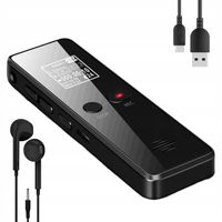 Cyfrowy Rejestrator Głosu 64GB z Redukcją Hałasu do Wykładów, Wywiadów