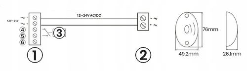 Bariera Podczerwieni Fotokomórka Bramy 12/24V do Bram, do Alarmów IR KR23 na Arena.pl