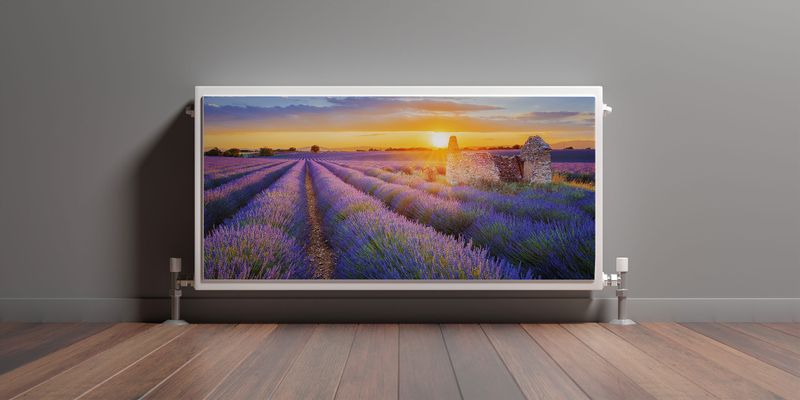 MATA Magnetyczna Na Kaloryfer Pole LAWENDY Zachód Słońca 90cm x 60cm zdjęcie 3
