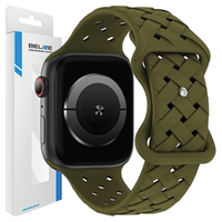 beline pasek apple watch silicone woven42/44/45/49mm oliwkowy /oliver