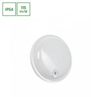 TECHNIC LAMP KANAŁOWA 20W NW 230V 120st IP54 IK07 220x60mm BIAŁY okrągła czujnik ruchu PIR