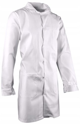FARTUCH LABORATORYJNY MEDYCZNY męski BIAŁY kitel MOCNY zatrzaski napy BHP na Arena.pl