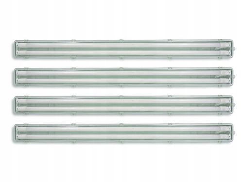 4x oprawa hermetyczna 2x120cm + 8x świetlówka LED IP65 garażowa na Arena.pl