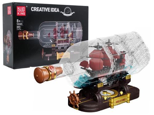 Zestaw Klocków Statek Piracki Czerwony W Butelce 885El. na Arena.pl