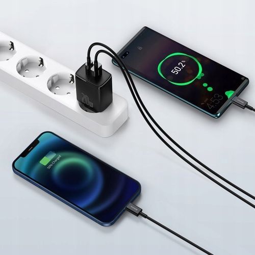 POTRÓJNA Ładowarka Baseus 2xUSB+USB-C PD QC 30W 3A na Arena.pl