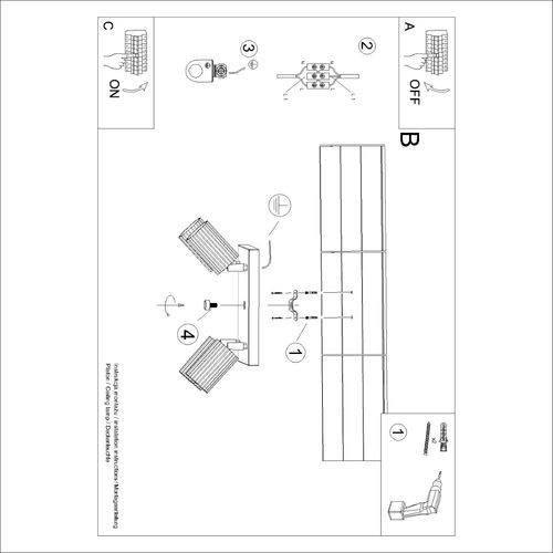 Plafon KARBON 4 złoty na Arena.pl