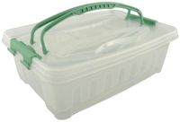 POJEMNIK PLASTIKOWY Z UCHWYTEM RĄCZKĄ 9 LITRÓW PUDEŁKO 38x27x12,5 CM