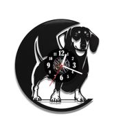 Zegar ścienny z płyty winylowej Jamnik 155.2