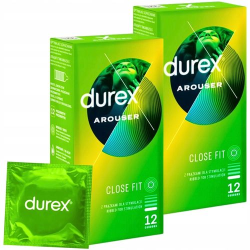 PREZERWATYWY DUREX AROUSER prążkowane dopasowane nawilżane 24 sztuki na Arena.pl
