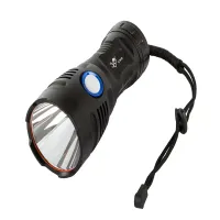 Latarka taktyczna bailong cree cob led xhp90 mocna z bocznym paskiem