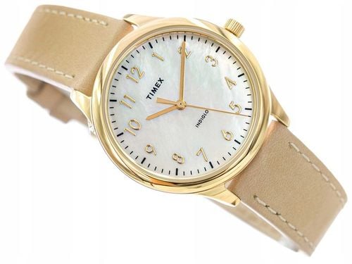 DAMSKI ZEGAREK TIMEX TW2W15800 EASY READER BEŻOWY NA PASKU ELEGANCKI na Arena.pl
