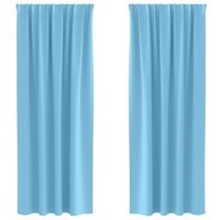 Zasłony z zasłonami 2 pcs jasnoniebieski Poliester