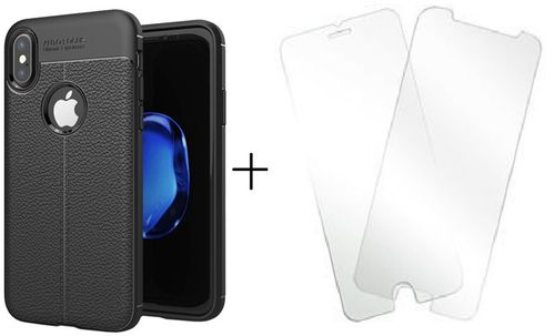 CASE ETUI IPHONE X CZARNE + SZKŁO GRATIS na Arena.pl