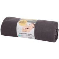 Prześcieradło z dżerseju Comfibeds 90/100 x 190/200 cm szare z gumką