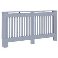 Osłona na kaloryfer, antracytowa, 152x19x81 cm, MDF