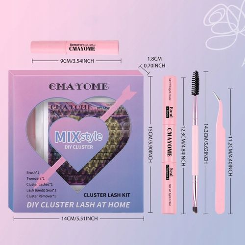 RZĘSY BONDINGOWE ZESTAW STARTOWY RZĘSY DIY 120 KĘPEK D CURL CLUSTER LASHES na Arena.pl