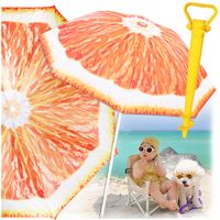 ZESTAW Parasol w kolorze pomarańczowym + stojak