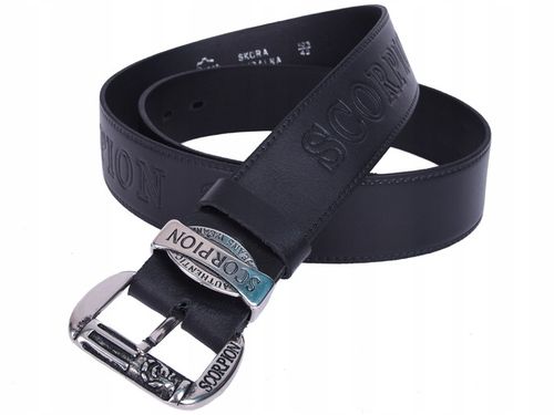 Pasek skórzany SCORPION czarny męski SKÓRA na Arena.pl