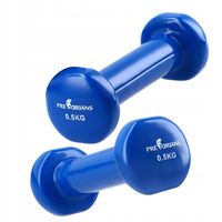 ZESTAW 2x0,5kg DO DOMUHANTLE ŻELIWNE HANTELKI WINYLOWE CIĘŻARKI DO ĆWICZEŃ