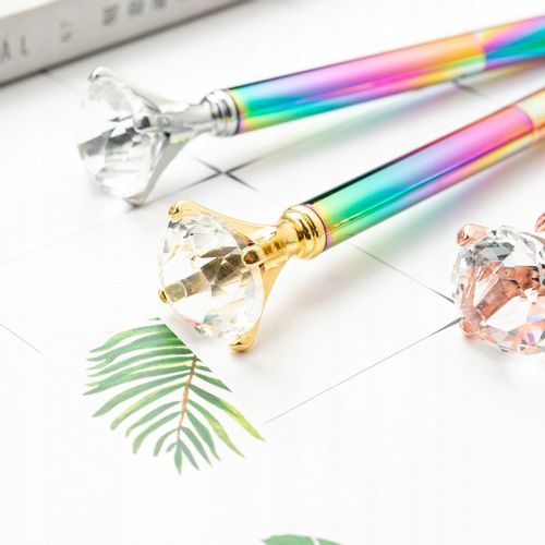 długopis z DIAMENTEM opalizujący tęczowy unicorn na Arena.pl