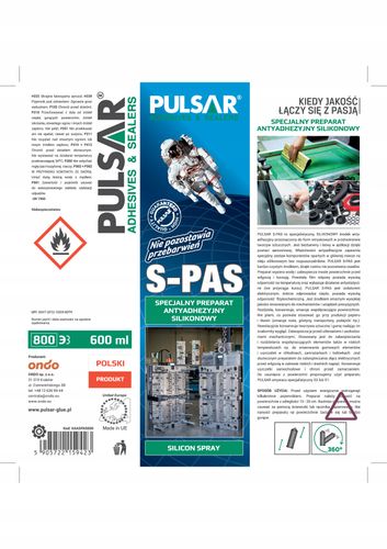 PREPARAT ANTYADHEZYJNY SILIKONOWY PULSAR S-PAS 600 ml na Arena.pl