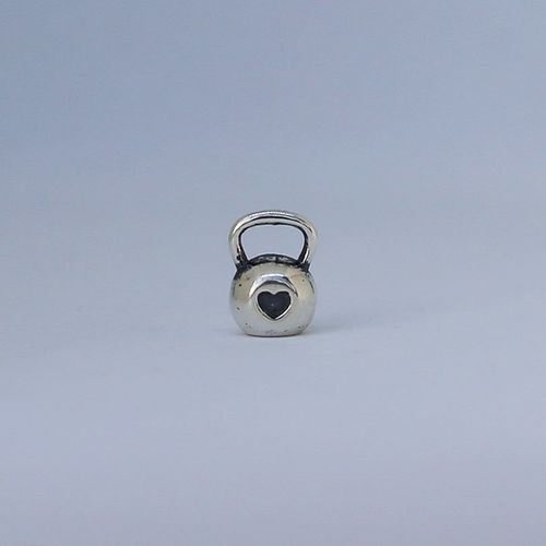 Fit Kolekcja - Zawieszka KETTLEBELL 003 MINI ❤ - oksydowane srebro na Arena.pl