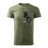 Koszulka motocyklowa z motocyklem na motor Honda Africa Twin CRF1100L męska khaki REGULAR XL