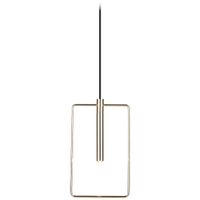 Wisząca lampa FARO 0545 prostokątna metalowy zwis ramka frame złoty