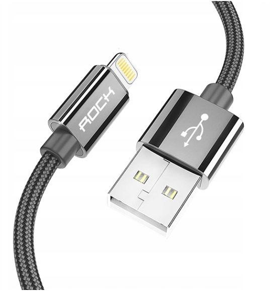 Oryginalny Kabel Rock Usb Do Iphone 5 Se 6S 7 8 X zdjęcie 3