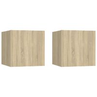 Szafki nocne, 2 szt., dąb sonoma, 30,5x30x30 cm, płyta wiórowa