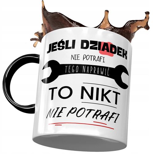 Kubek Czarny Dla Dziadka Dzień Dziadka Na Prezent Z Nadrukiem Ze Zdjęciem na Arena.pl