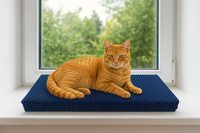 Legowisko dla kota na parapet 60x20x4cm antypoślizgowe niebieskie