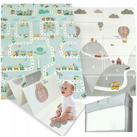 Mata piankowa składana dwustronna duża edukacyjna dla dzieci XPE 120x180 cm