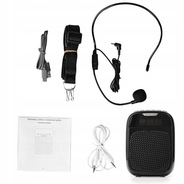 Przewodowy wzmacniacz głosu mikrofon SP-VA11 +FM przewodnik, nauczyciel zdjęcie 13
