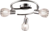 Lampa sufitowa Embo K-8001/3G z regulowanymi kloszami chrom